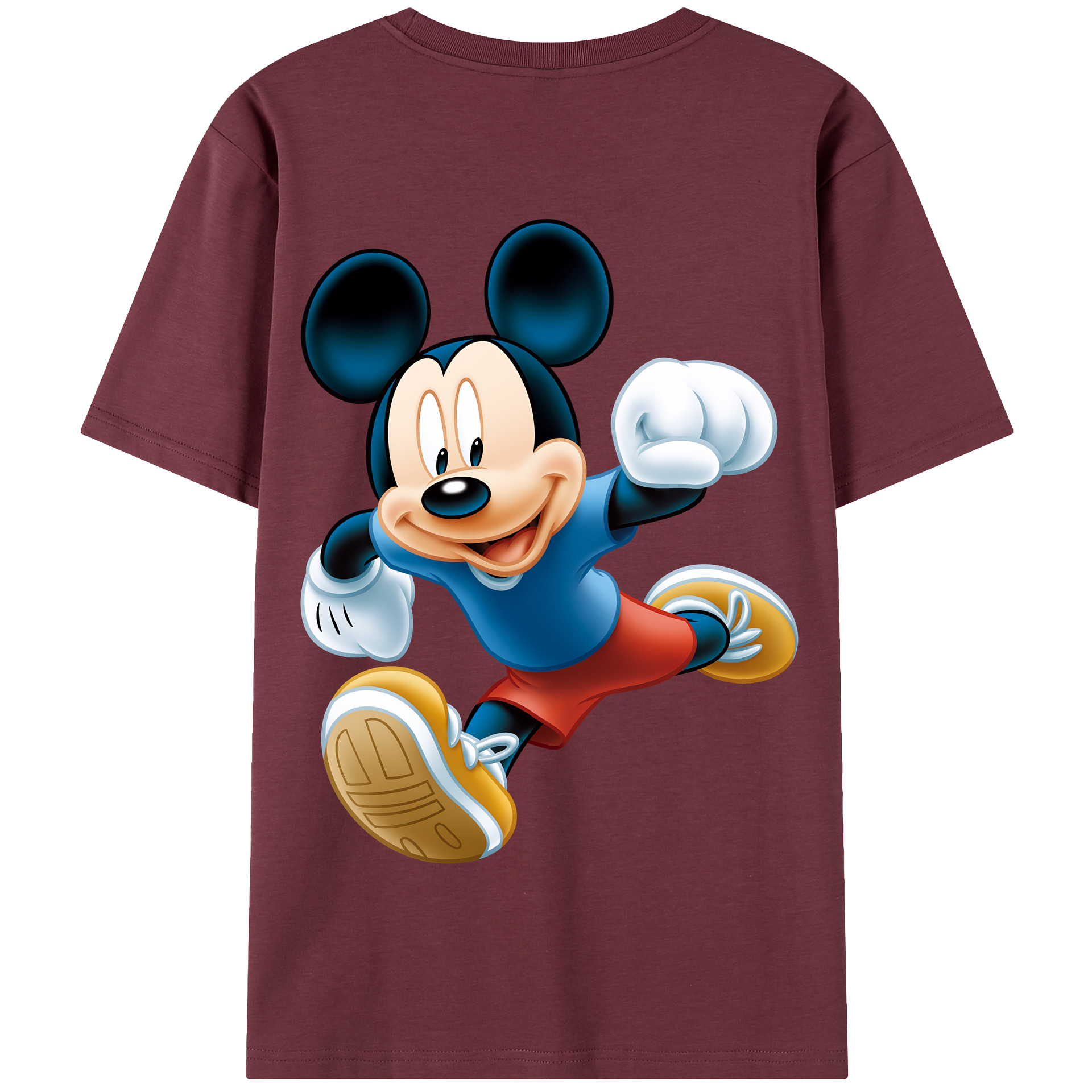 （画像用） ミッキーマウス Mickey Mouse 綿100％半袖Tシャツ（背面プリント）